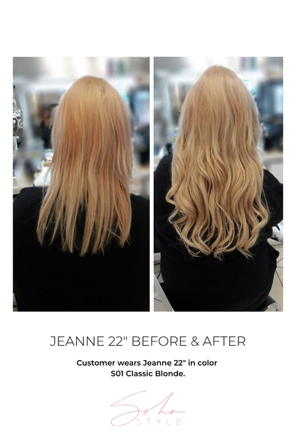 Jeanne - 22" U-Part Wig Human Hair Extension