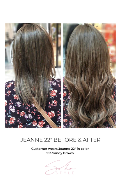 Jeanne - 22" U-Part Wig Human Hair Extension