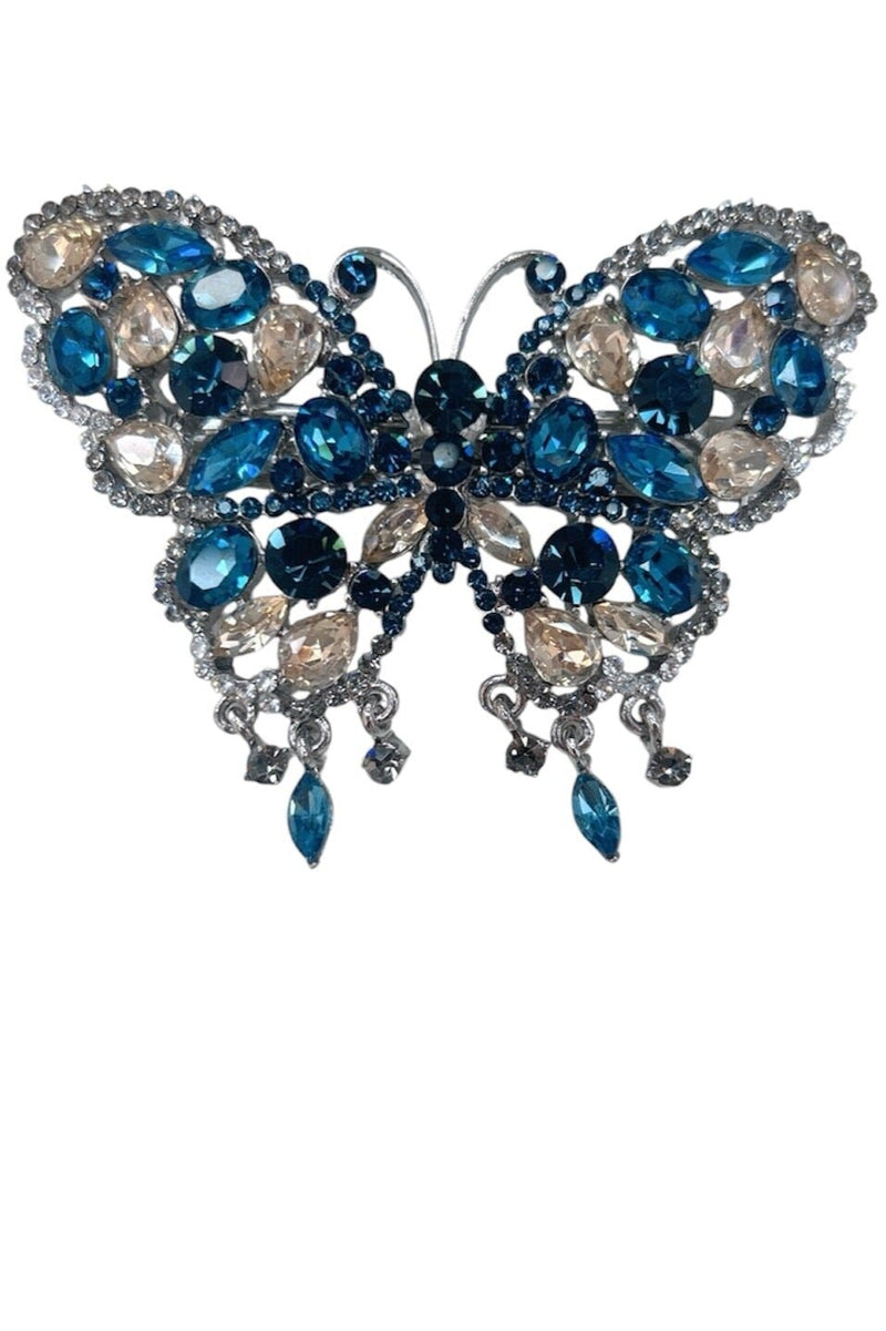 Dangling Crystal Butterfly Barrette Barrette Soho Style