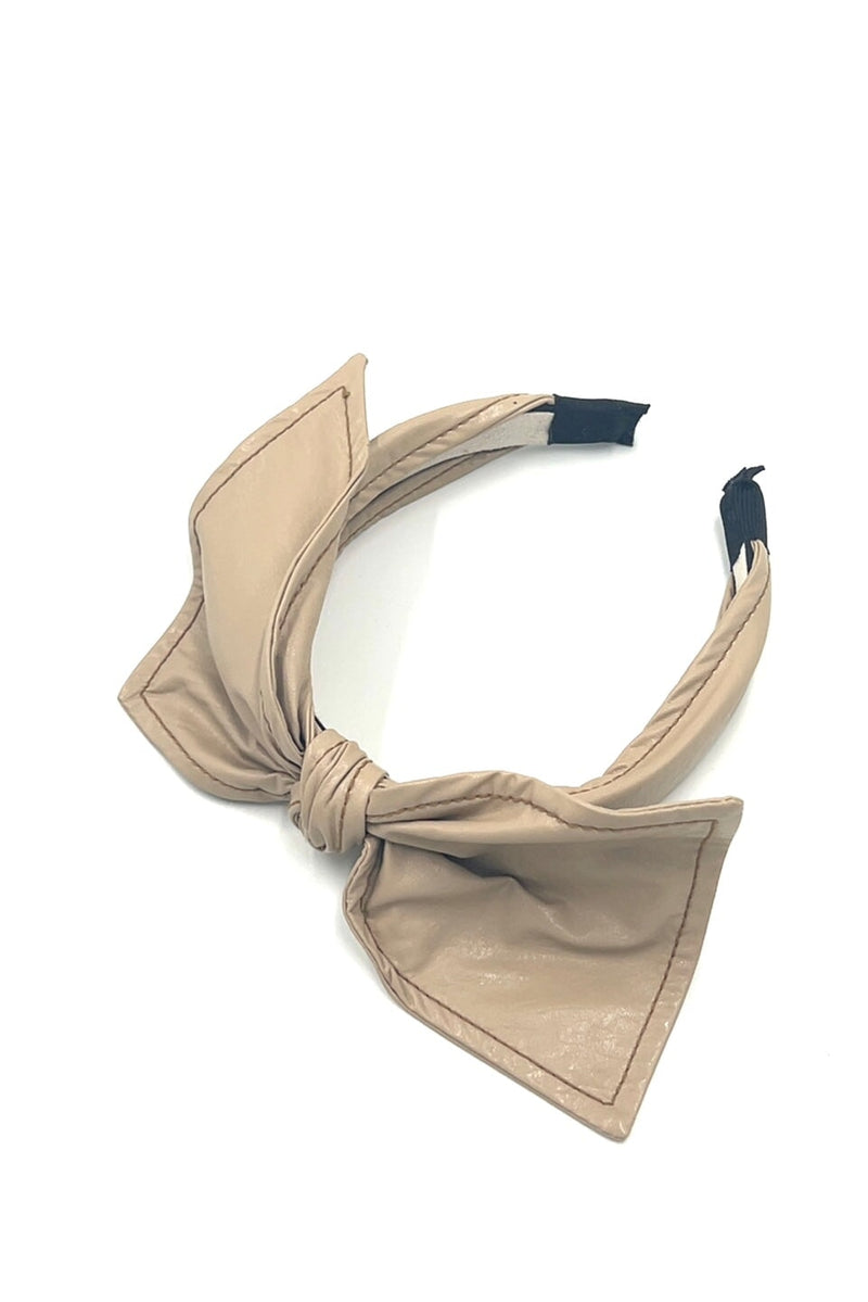 Leather Bow Headband Headband Soho Style