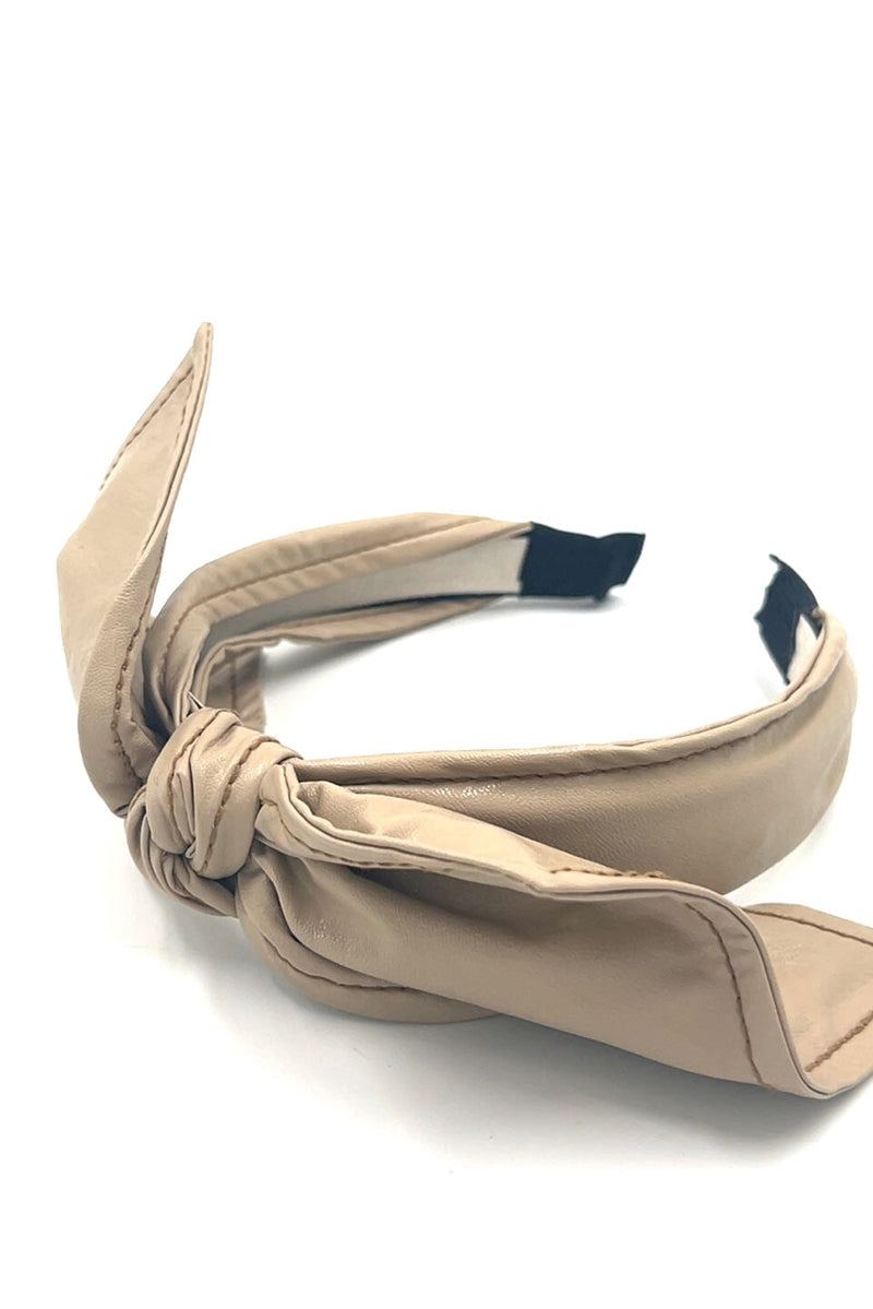 Leather Bow Headband Headband Soho Style