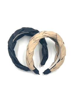 Woven Leather Headband Headband Soho Style