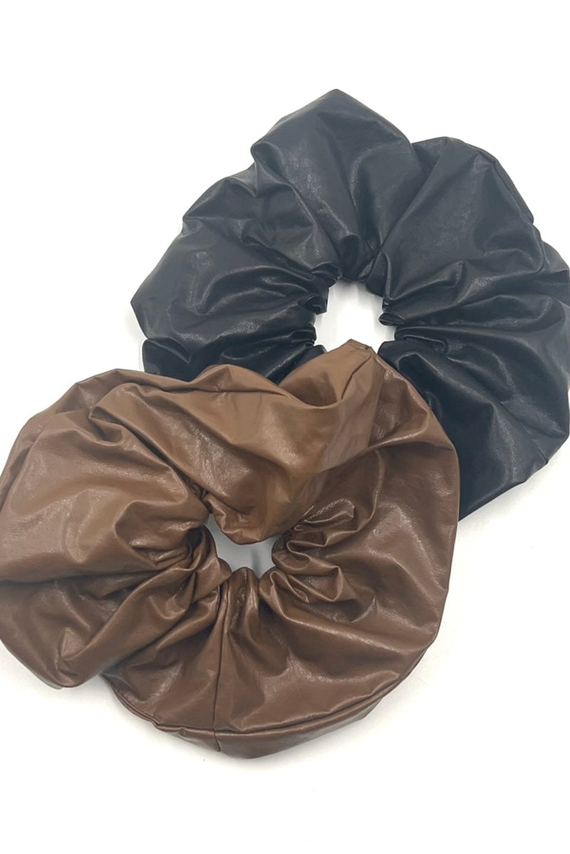 Leather Scrunchy Hair Accessories Soho Style