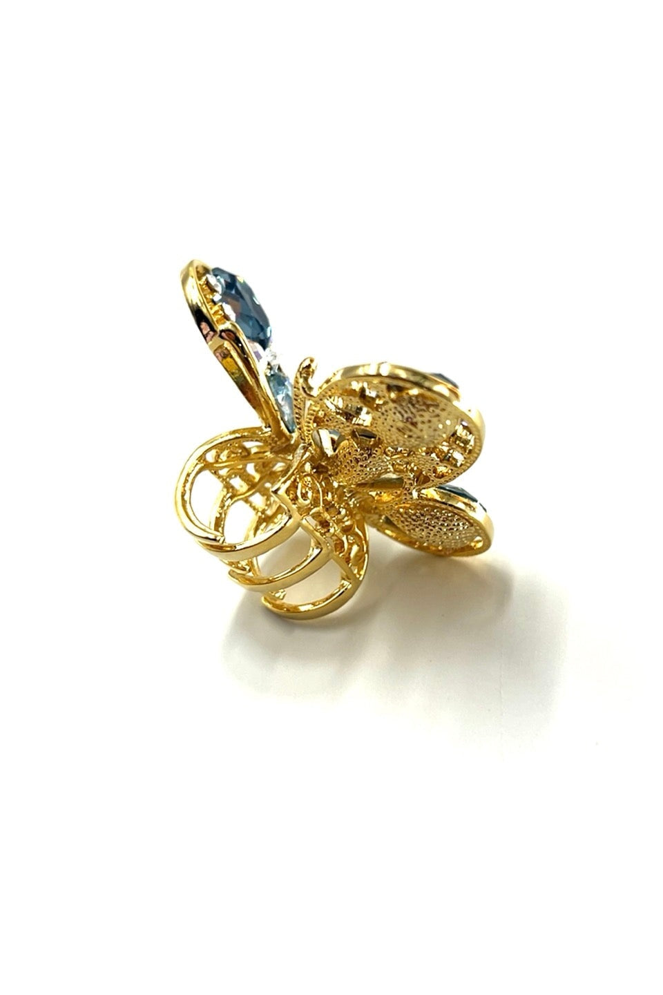 Elegant Gold & Crystal Butterfly Hair Jaw Hair Jaws Soho Style