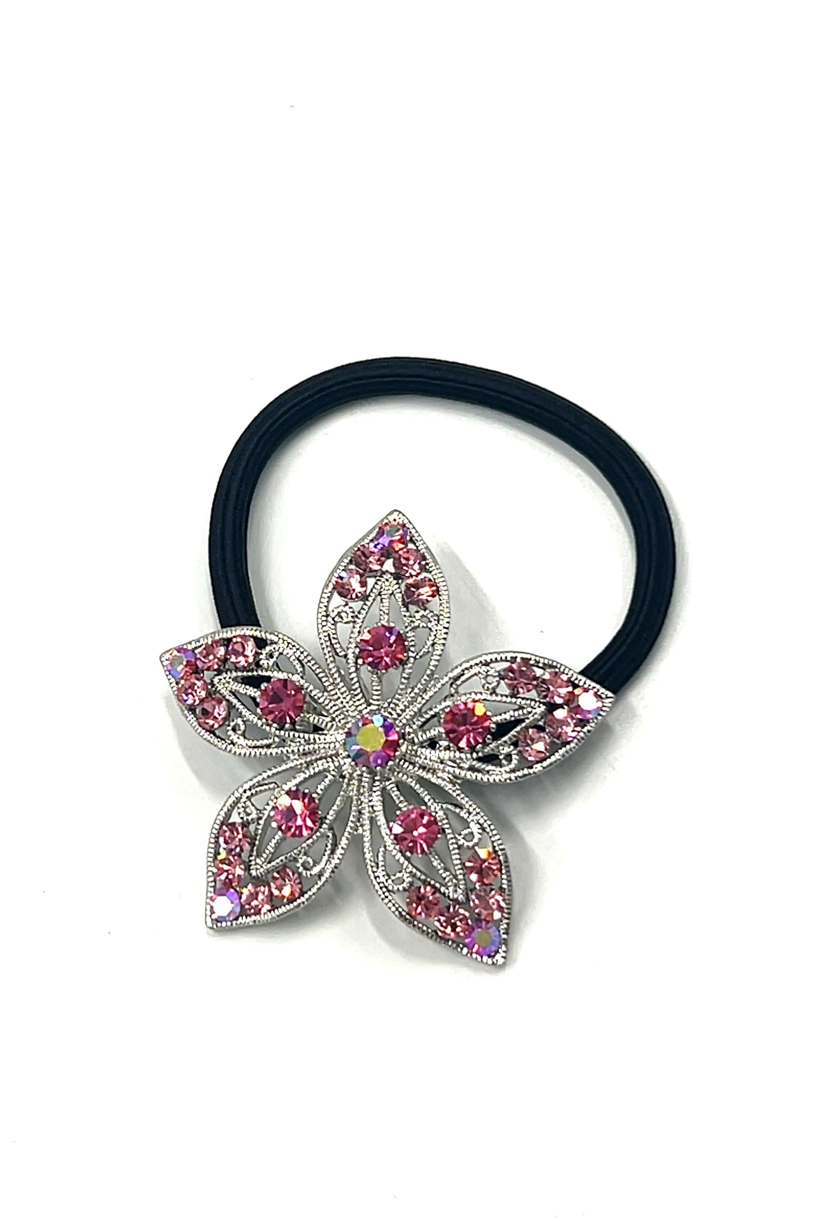 Flower Crystal Petal Ponytail holder – Soho Style display picture 2