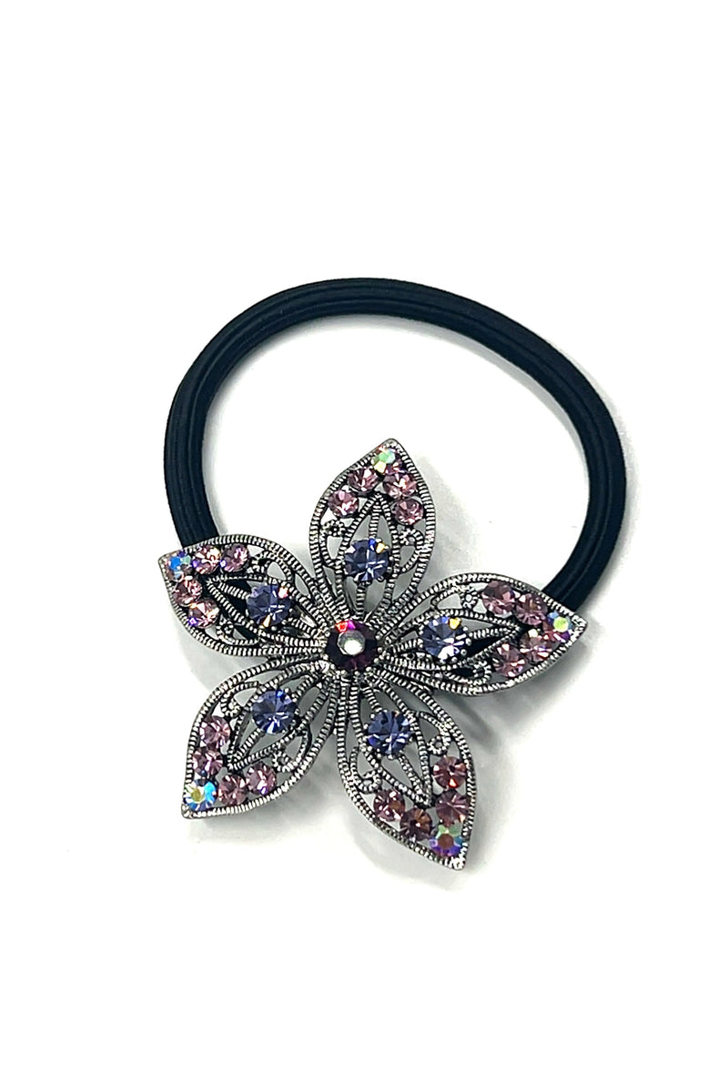 Flower Crystal Petal Ponytail holder Ponytail Holder Soho Style