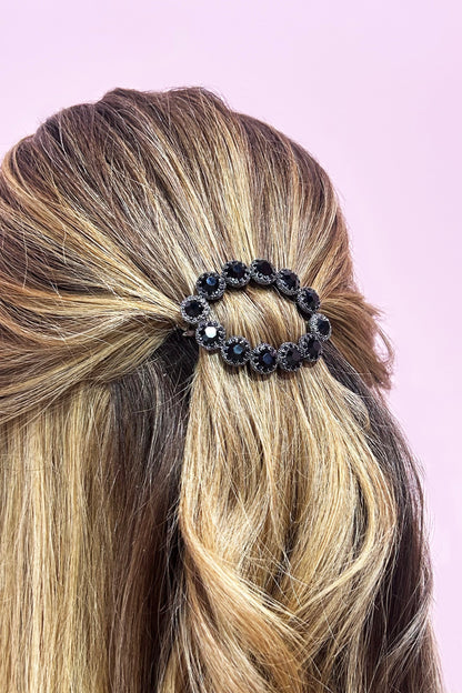 Stunning Oval Crystal Barrette Barrette Soho Style