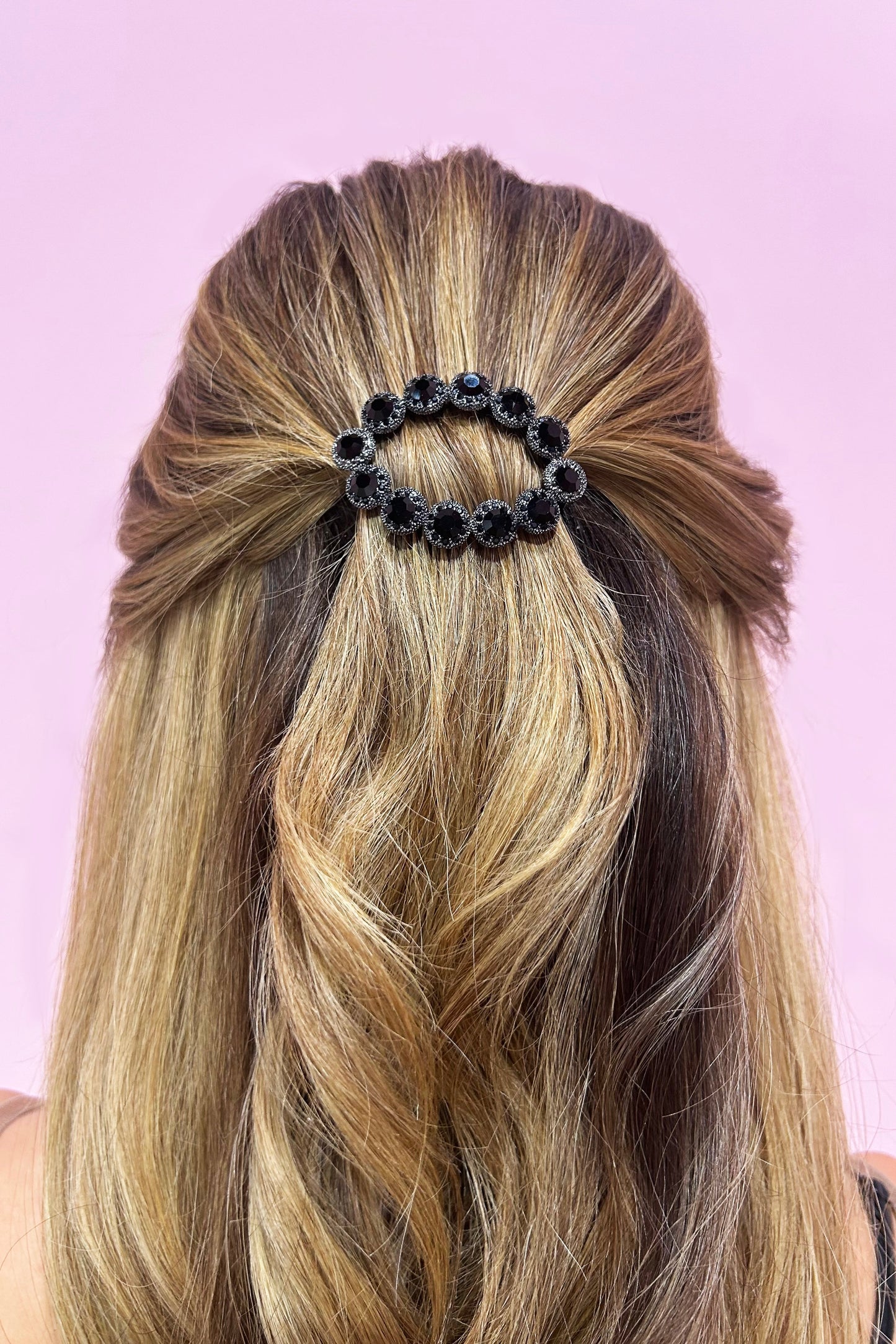 Stunning Oval Crystal Barrette Barrette Soho Style