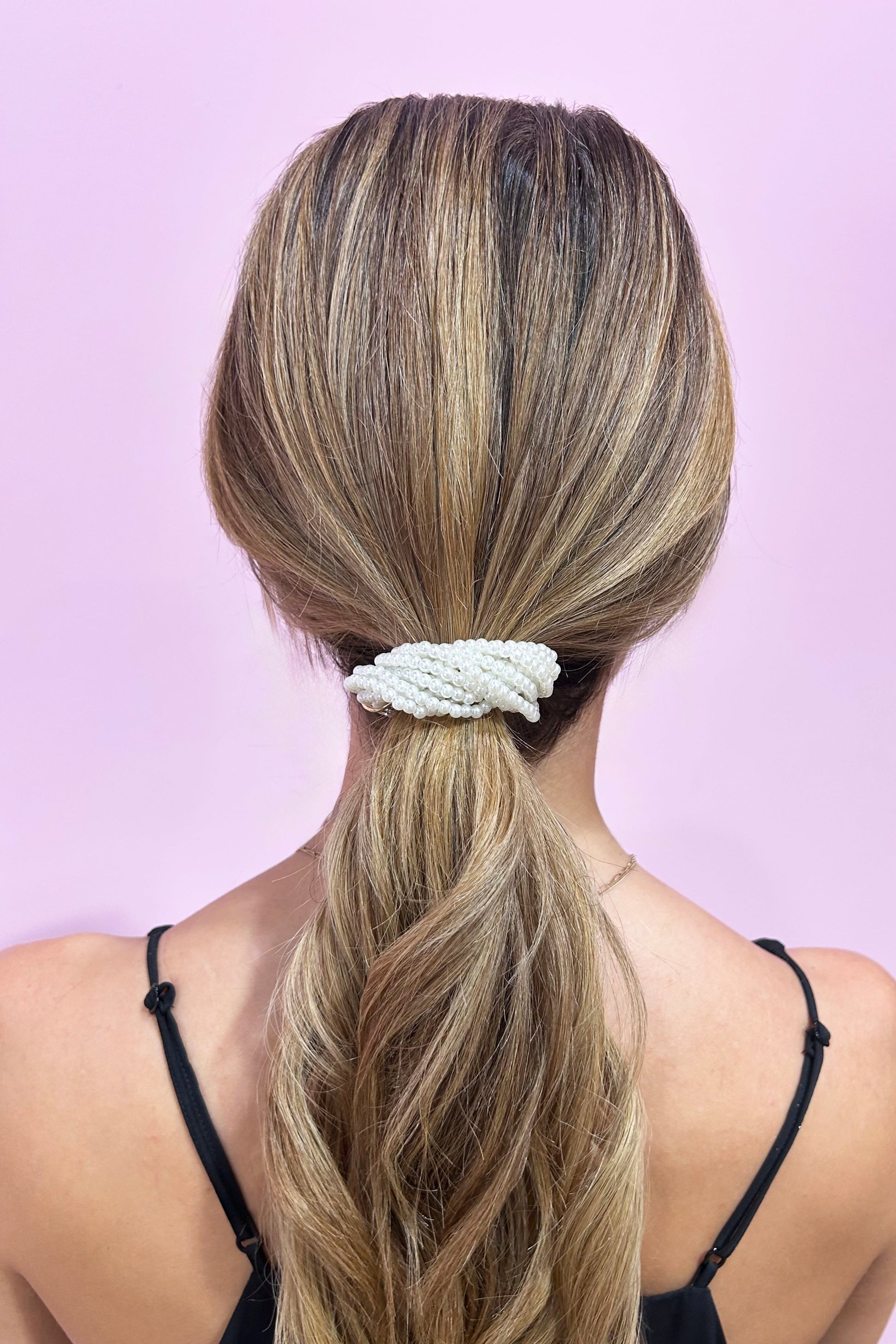 Pearl Cluster Ponytail Holder Ponytail Holder Soho Style