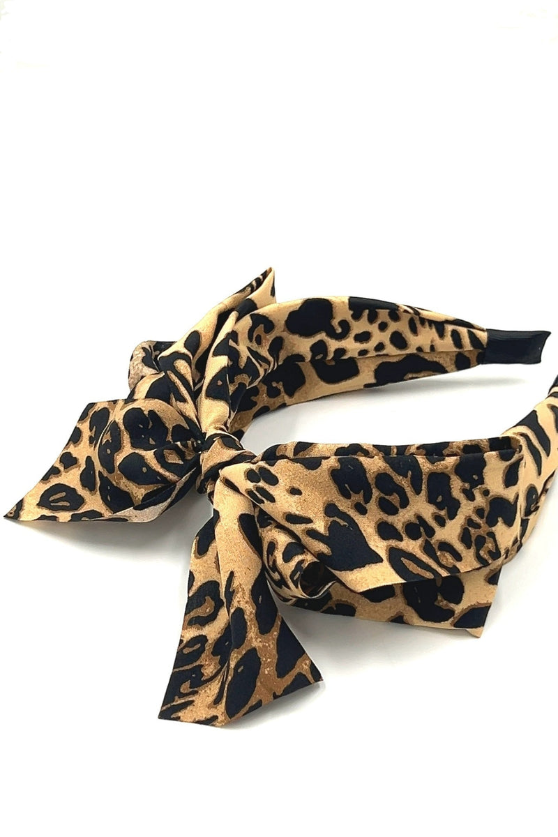 Leopard Bow Headband Headband Soho Style