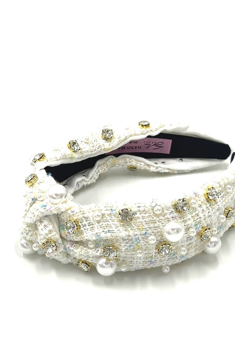 Pearly Fabric Headband Headband Soho Style