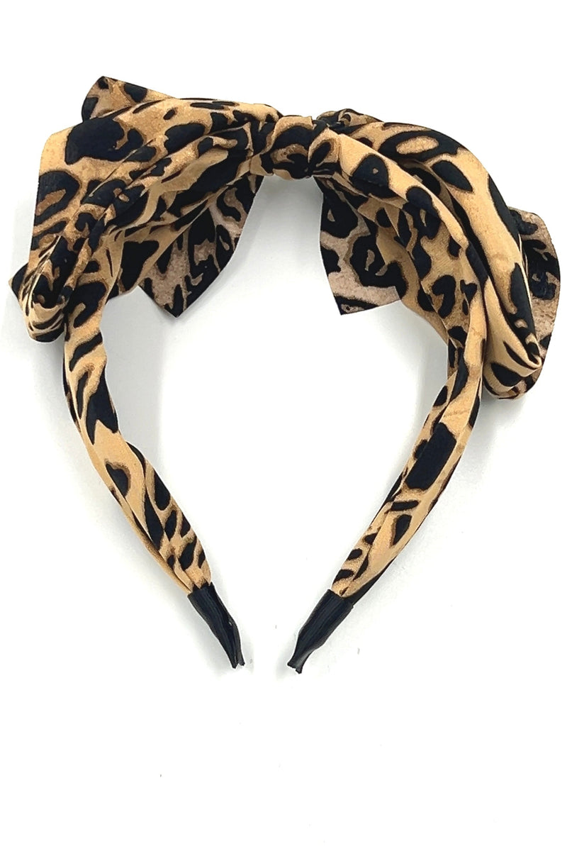 Leopard Bow Headband Headband Soho Style