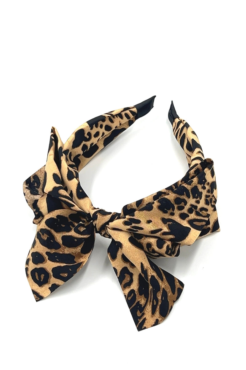 Leopard Bow Headband Headband Soho Style