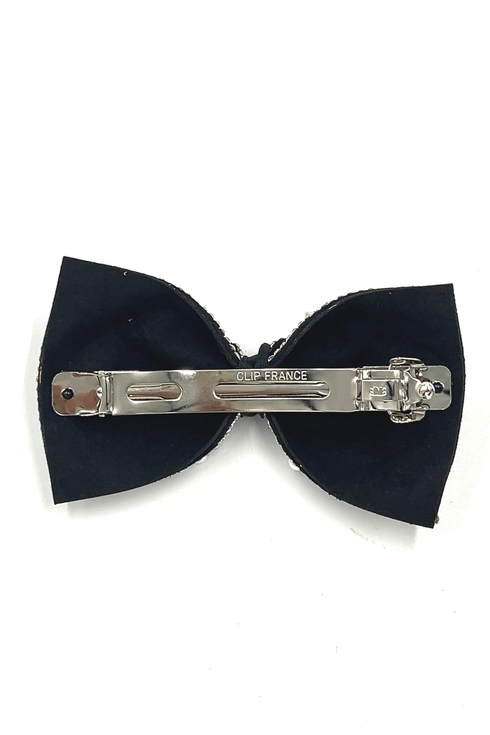 New French Clip Talbots Barrette Black Bow made in France Time and Tru Fabric Bow Hair Barrette Black for Women Hair  main image 2