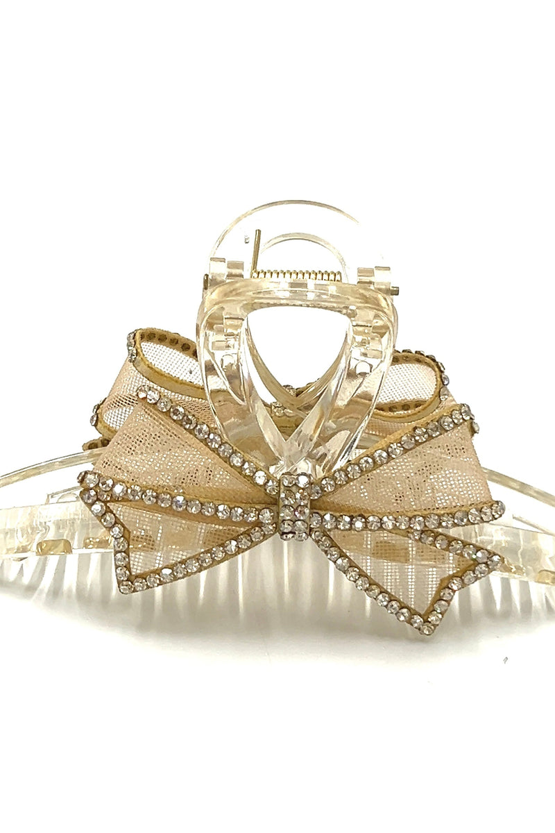 Chiffon Twin Bow Hair Jaw Hair Jaws Sohostyle