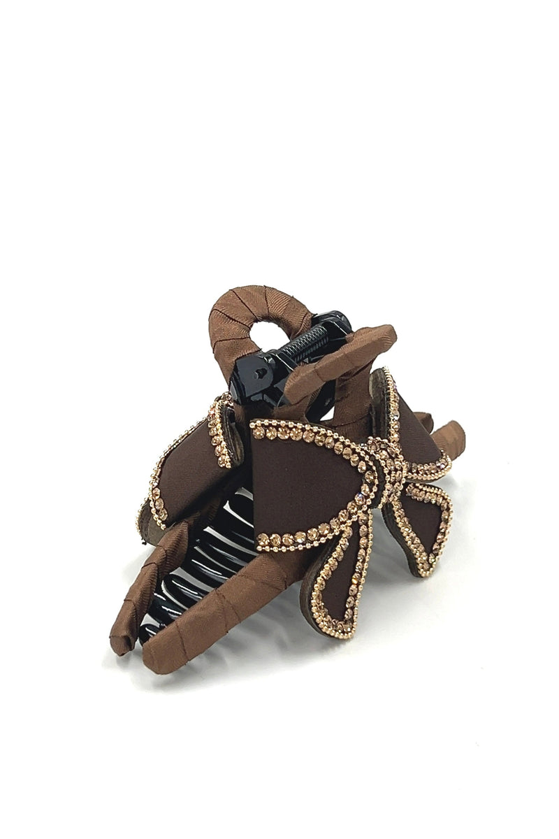 Chestnut Double Bow Hair Jaw Hair Jaws Soho Style
