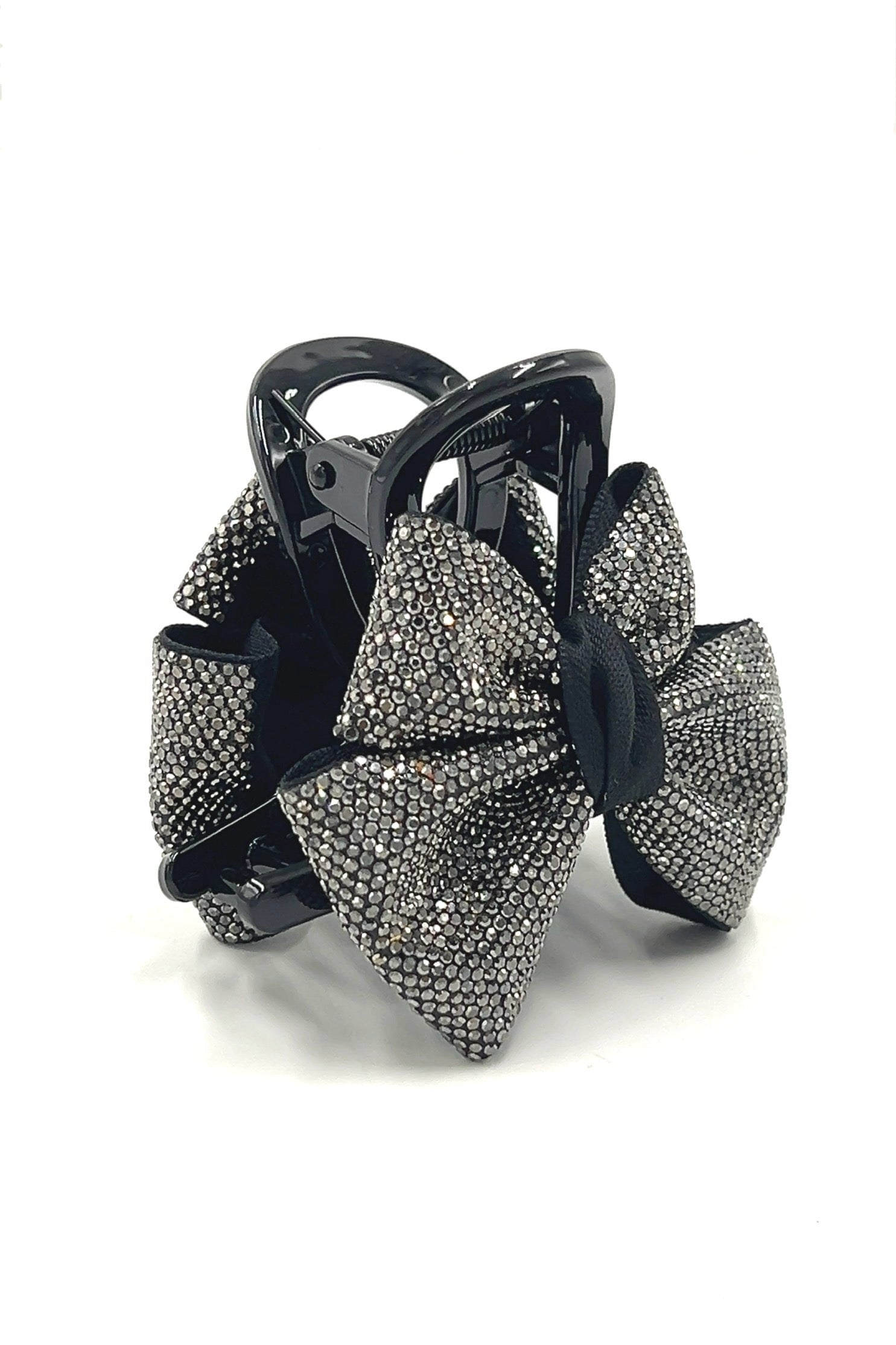 Black Crystal Bowtie Style Hair Jaw Hair Accessories Soho Style