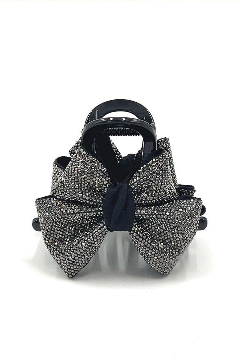 Black Crystal Bowtie Style Hair Jaw Hair Accessories Soho Style
