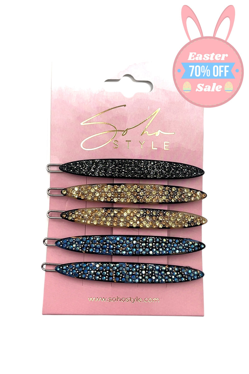#10 Cellulose Multi-Color Barrette Set Sale Soho Style