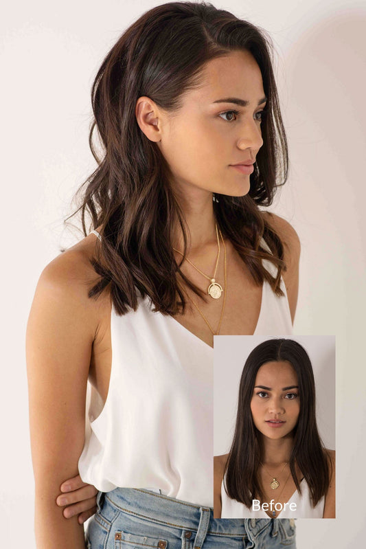 Lucy -13" Human Hair Volume Topper Extension Hair Extension Soho Style