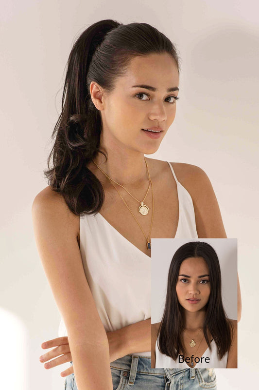 Joann - 19" Futura Jaw Clip-In Ponytail Extension Hair Extension Soho Style
