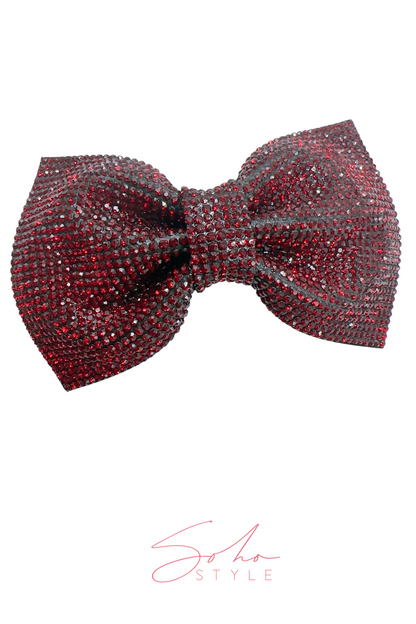 Rhinestone Ribbon Barrette