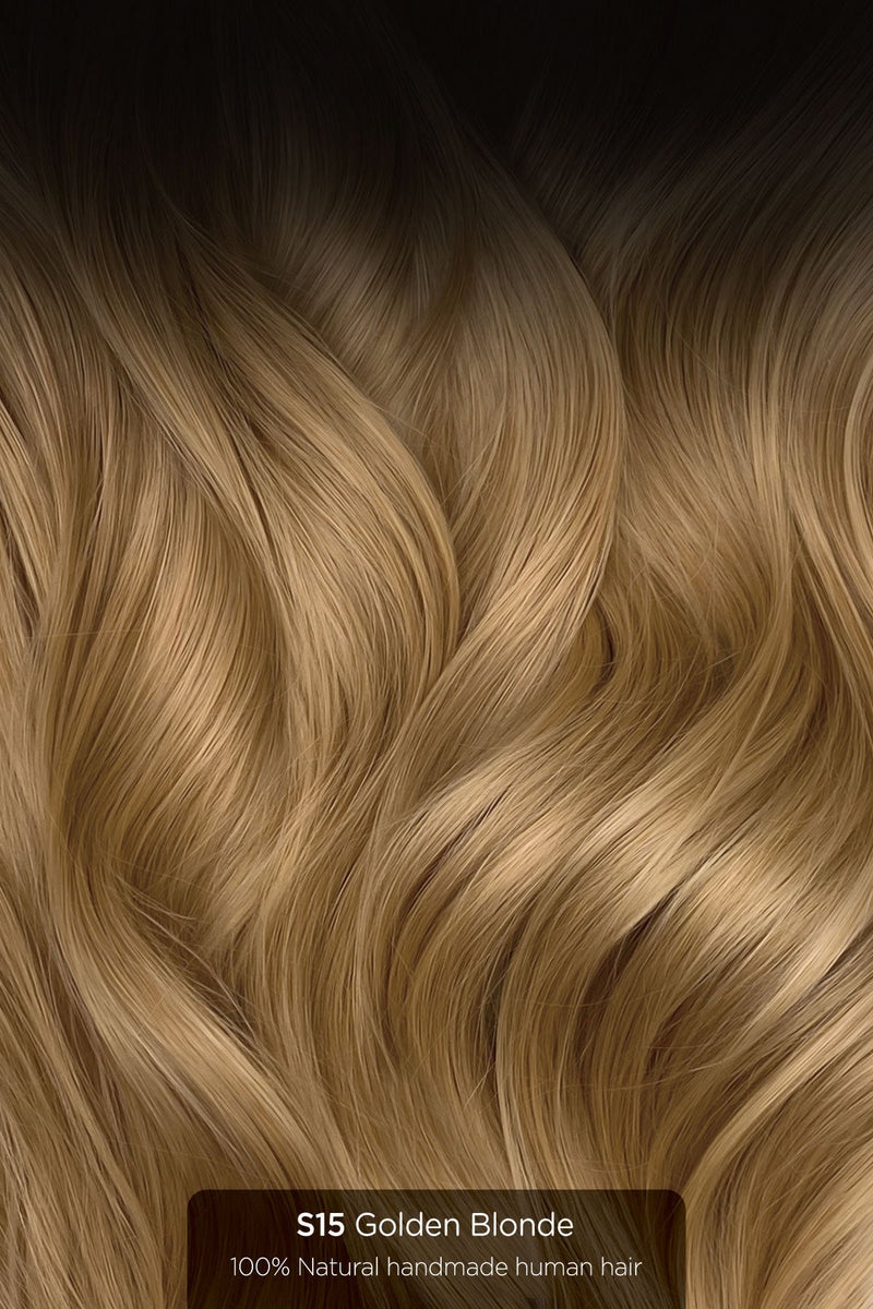 Root Two Tone Aura - Invisible Wired (Halo) Remy Hair Extension Available in 14" & 20" Set Hair Extension Soho Style