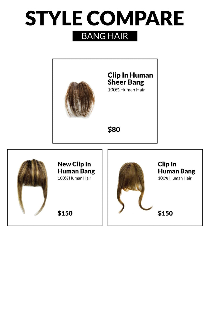 Human Hair Clip-In Sheer Bang Extension Hair Extension Soho Style