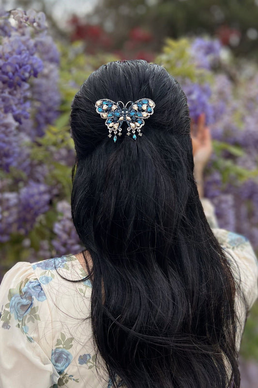 Dangling Crystal Butterfly Barrette Barrette Soho Style