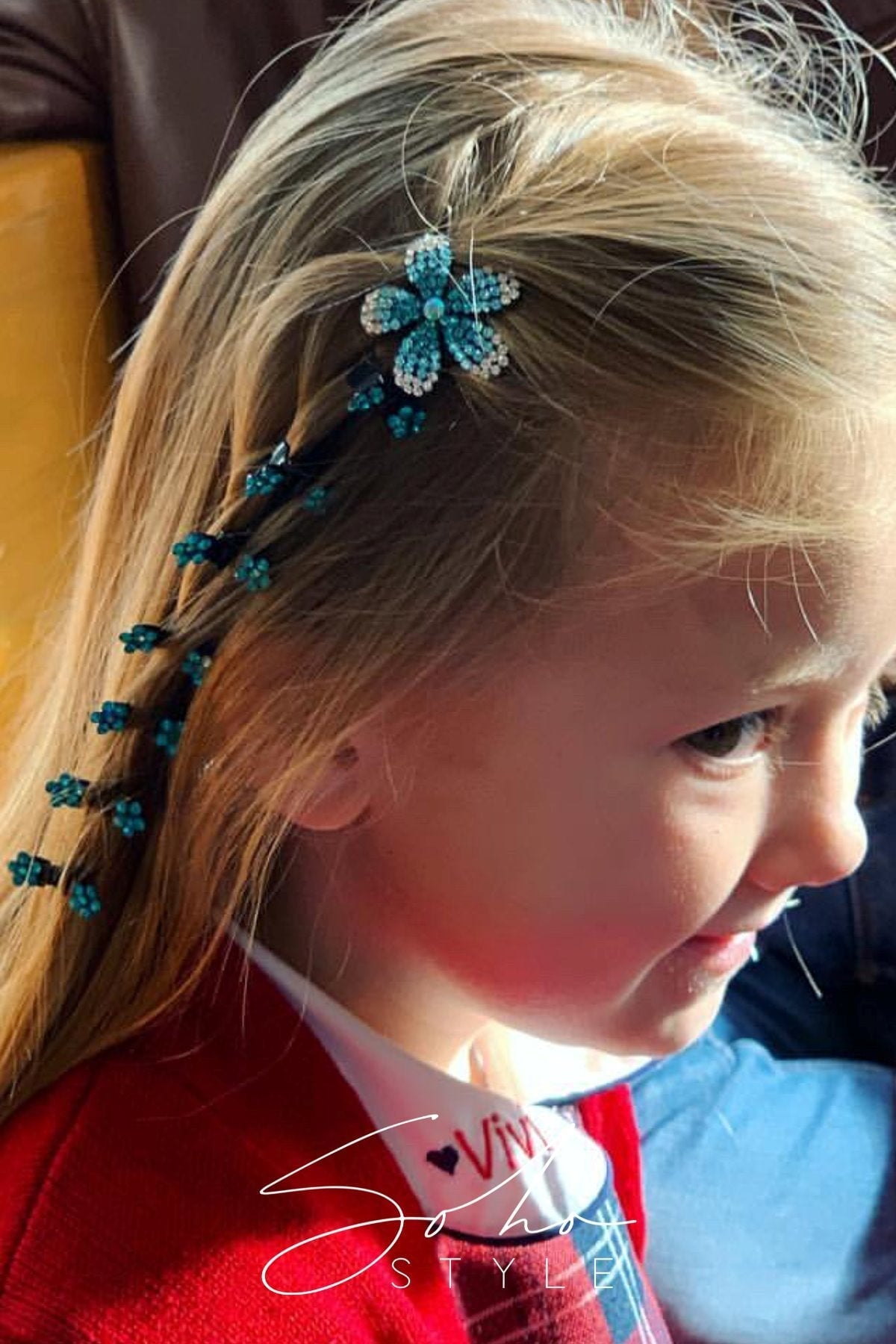Ombre Crystal Flower Barrette Barrette Soho Style