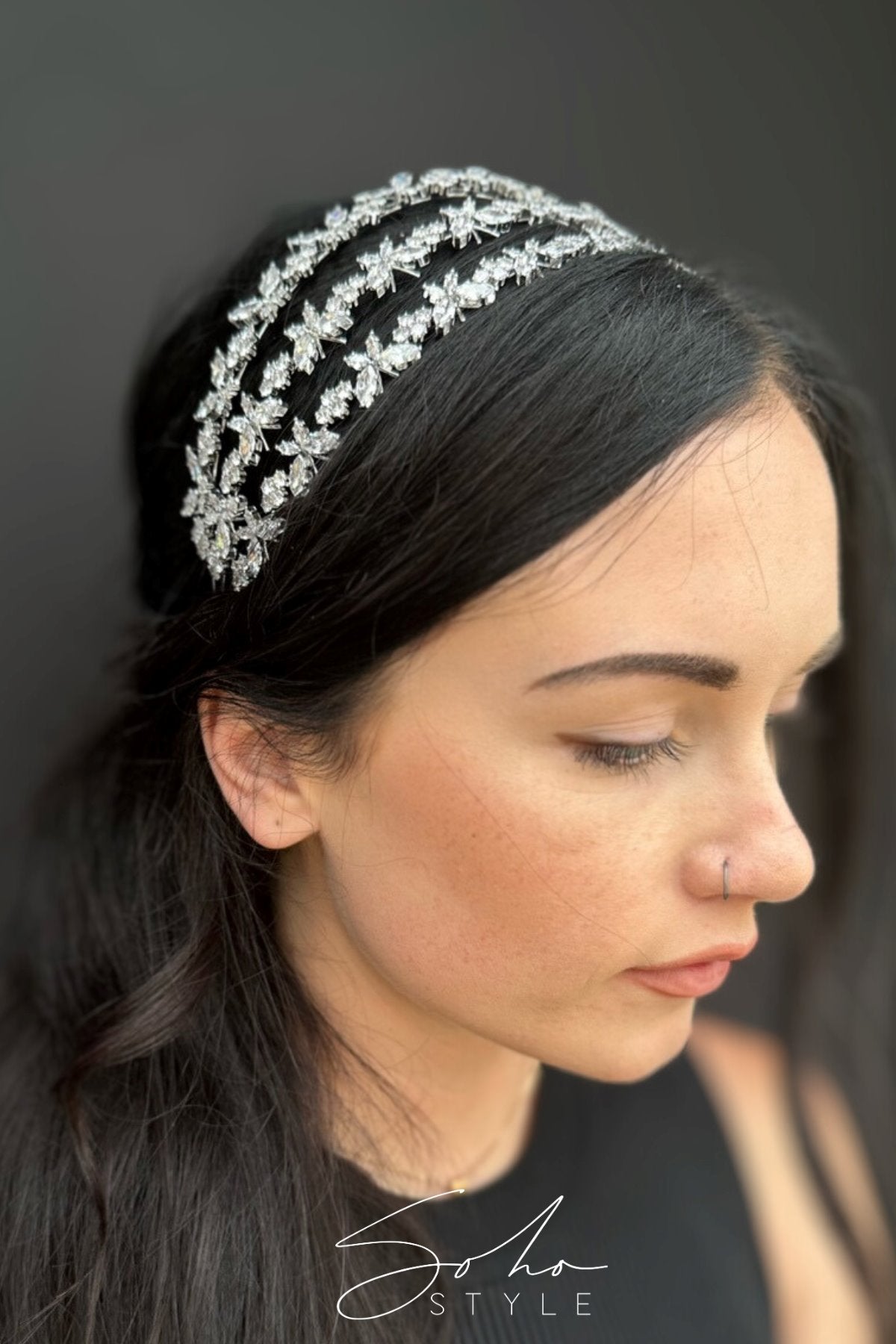 BUTTERFLY CRYSTAL HEADBAND Wedding Sale
