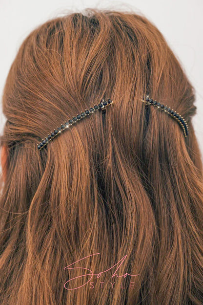 [FINAL SALE] Crystal Long Slender Hair Barrette Clip