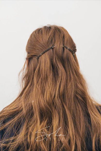 [FINAL SALE] Crystal Long Slender Hair Barrette Clip