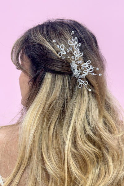 Crystalized Tree and Flowers Comb