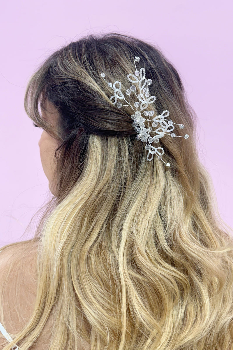 Crystalized Tree and Flowers Comb Wedding Sale