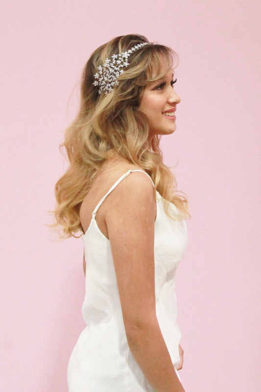 Dual Crystal Vine Hair Headband Wedding Sale