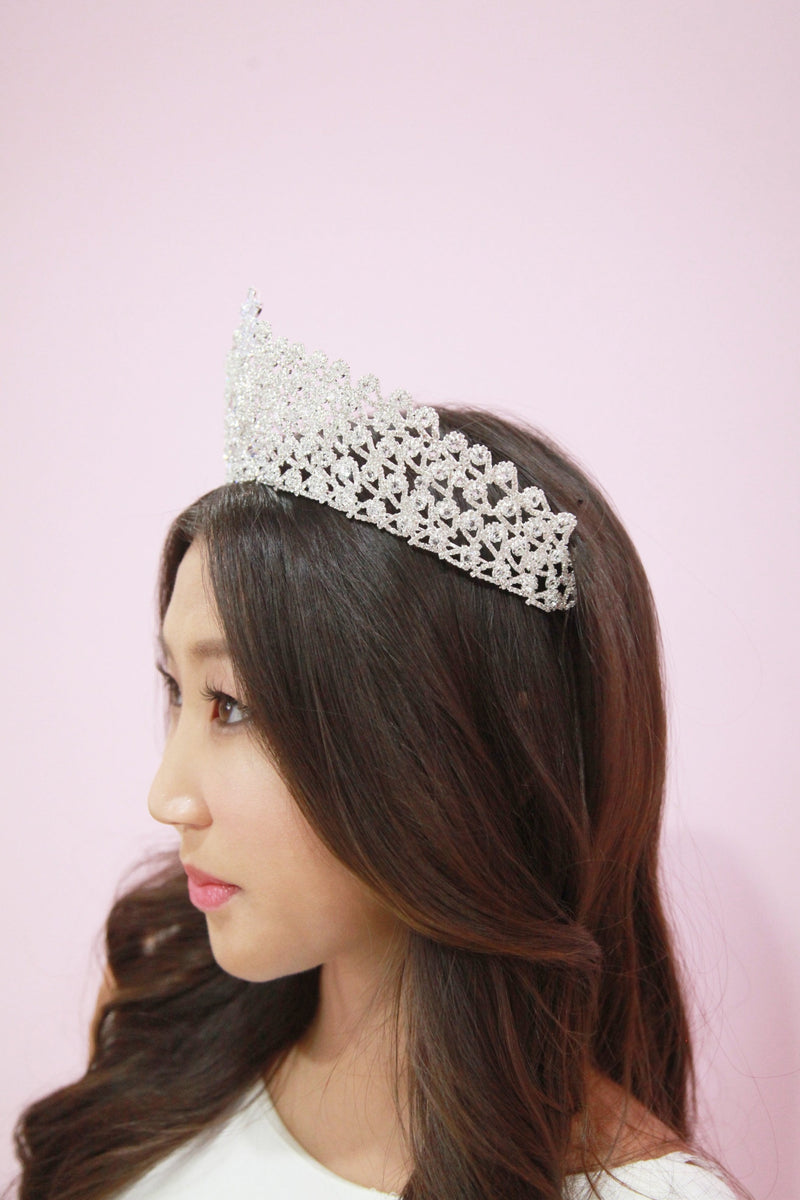 Liv Crystal Hair Crown Wedding Sale