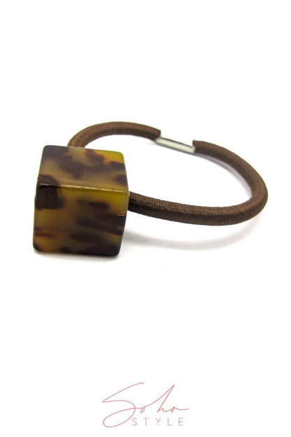 Marble Cube Ponytail Holder Ponytail Holder Dropship