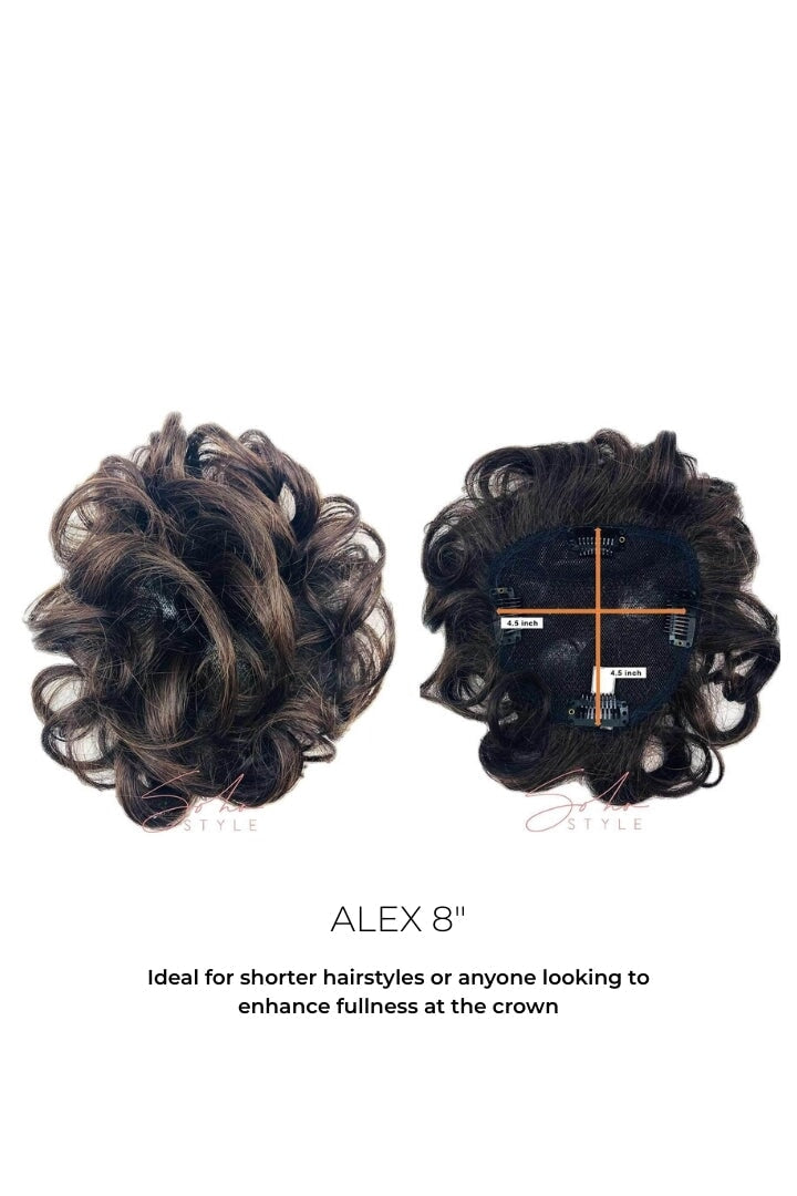 Alex - 8" Futura Short Hair Top Piece Hair Extension Soho Style