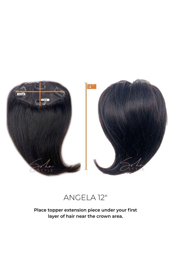 Angela - 12" Human Hair Volume Topper Extension Hair Extension Soho Style