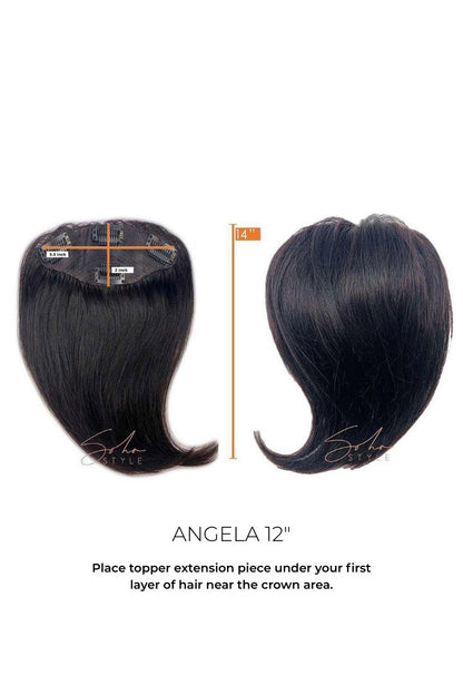 Angela - 12" Human Hair Volume Topper Extension Hair Extension Soho Style