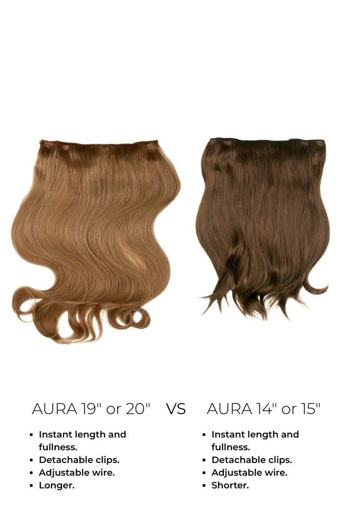 Aura - 14" or 20" Invisible Wired (Halo®) Human Hair Extension Hair Extension Soho Style