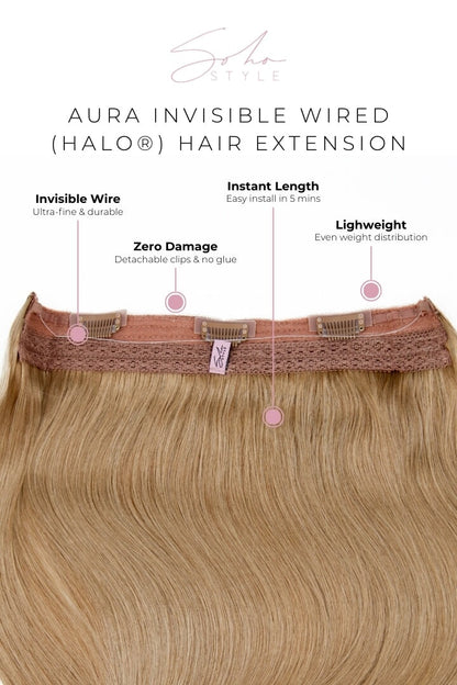 Aura - 14" or 20" Invisible Wired (Halo®) Human Hair Extension Hair Extension Soho Style
