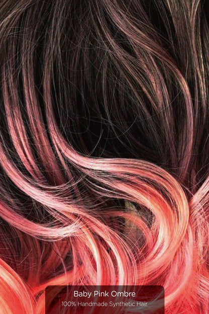 Pink/Red Tone Ombre Halo Extensions Hair Extension Soho Style