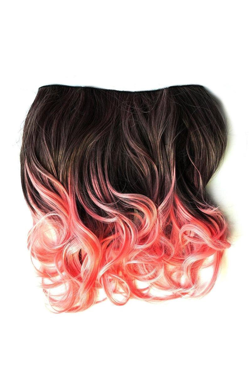 Pink/Red Tone Ombre Halo Extensions Hair Extension Soho Style