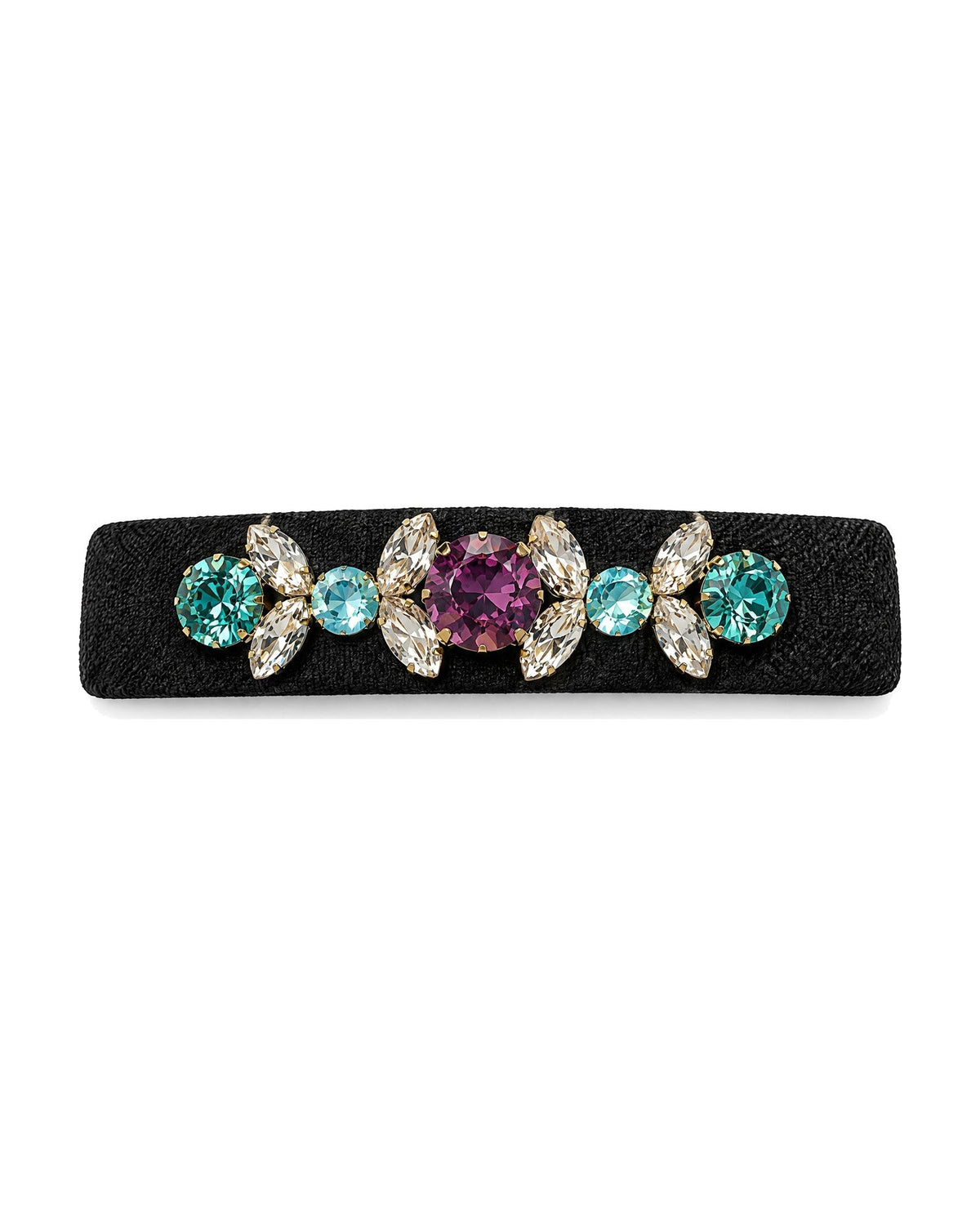 Crystal Jewel Velvet Barrette