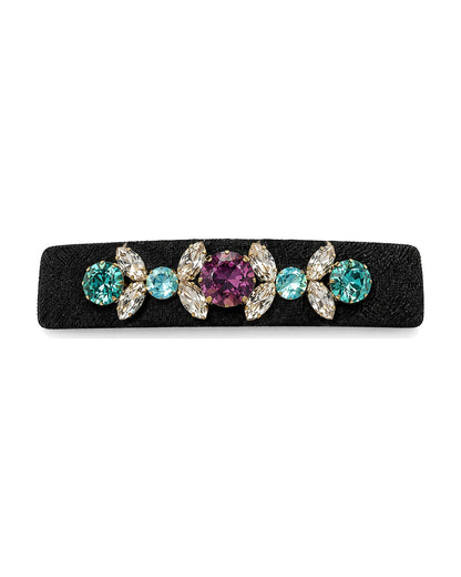Crystal Jewel Velvet Barrette