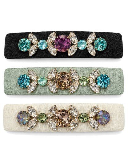 Crystal Jewel Velvet Barrette