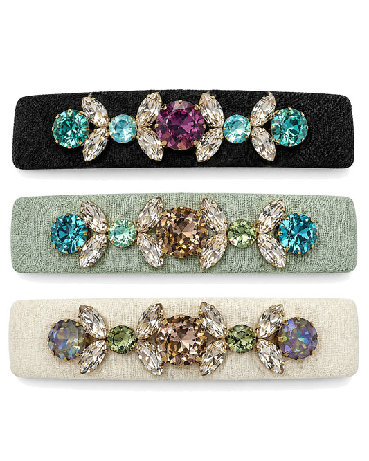 Crystal Jewel Velvet Barrette