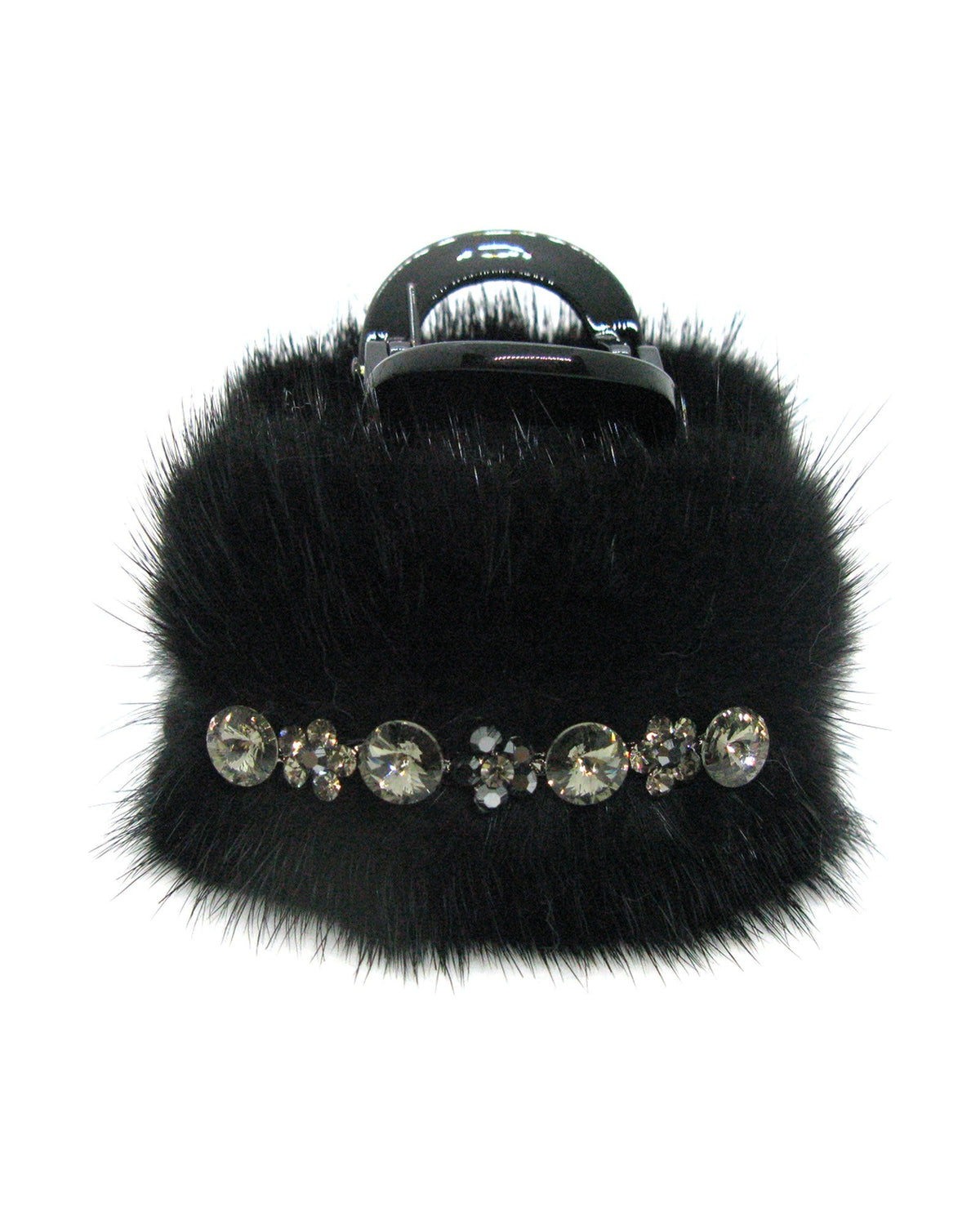 Faux Fur Crystal Hair Jaw